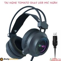 Tai nghe Tomato SK65 7.1 loa siêu khủng cổng USB dailyphukien, TAI NGHE GAME MÍC NGẮN