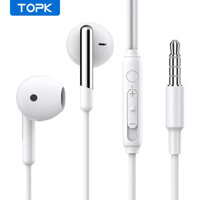 Tai nghe TOPK Điều khiển âm lượng trong tai có micrô Jack cắm 3,5 mm phổ biến cho iPhone Android