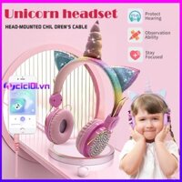 Tai Nghe Trẻ Em Dễ Thương Kim Cương đầy Màu Sắc Unicorn Girl Tai Nghe Có Dây Âm Nhạc Điện Thoại âm Thanh Nổi Tai Nghe Máy Tính Tai Nghe Trẻ Em | Cici01