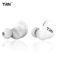 Tai nghe TRN V10 2DD có dây 3.5mm HIFI DJ màn hình chạy thể thao -Màu trắng-Size Không có mic