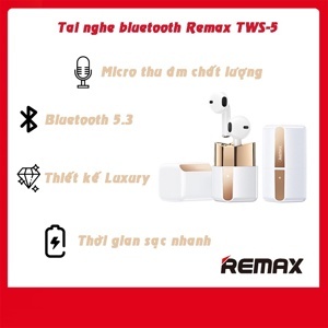 Tai nghe True wireless Bluetooths Remax TWS-5