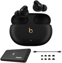 Tai nghe True Wireless chống ồn Beats by Dr. Dre Studio Buds + Bộ sạc di động không dây 10000mAh, màu Đen/Vàng