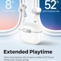 Tai Nghe True Wireless SoundPEATS Capsule 3 Pro Bluetooth 5.3, ANC 43dB, 6 Mic  - Hàng Chính Hãng - Trắng