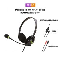[Tai Nghe USB/ 3.5mm] Tai Nghe Có Dây TINAN SY440 Kèm Mic Xoay 360 Độ