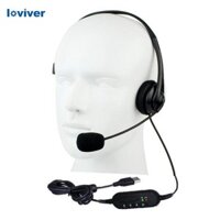 Tai nghe USB có micrô cho PC / Laptop Tai nghe doanh nghiệp có Mic Tắt tiếng Khử tiếng ồn cho Trung tâm cuộc gọi Tai nghe văn phòng tại nhà