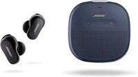 Tai nghe và âm thanh QuietComfort II mới của Bose, Triple Black và Loa Bluetooth di động SoundLink Micro: Chống thấm nước, Xanh đậm