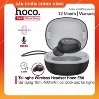 Tai nghe Wireless Headset Hoco E50 dung lượng 400mAh ( gồm cả dock sạc ) bluetooth 5.0, sử dụng liên tục 5 giờ  [Sản phẩ