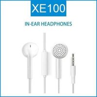 Tai nghe XE100 cho tai nghe âm thanh nổi Vivo Tai nghe nhạc rảnh tay có Mic và nút điều khiển