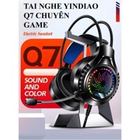 Tai nghe YINDIAO Q7 CỔNG 3.5mm + USB / CỔNG USB 7.1 chuyên game có đèn led 7 màu có mic dành cho game thủ  - NK