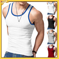 Tại sao| Áo Tank Nam Slim Fit Nam Áo Vest Nam Không Tay Màu Khối Áo Thể Thao Cho Mùa Hè Thể Dục Slim Fit Cổ Tròn Cho Người Mua Đông Nam Á