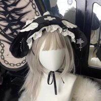 Tai Thỏ Tóc Văn Hóa Châu Á lolita Mũ Ren Dễ Thương Sang Trọng Phụ Kiện Tóc Earth Bud Series Bông Tai Kẹp y2k Cô Gái Mềm Mại