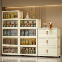 🌸Tại tp. hồ chí minh🌸50-70cm tủ nhựa đựng quần áo Có bánh xe tủ nhựa gấp gọn thông minh Màu xám tủ đựng đồ đa năng