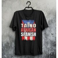 Taino Châu Phi Tây Ban Nha Áo Thun Puerto Rico Rico Cờ Nam Yêu Nước