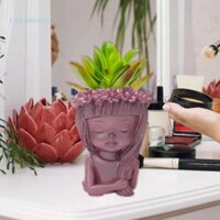 TAK Cute Wreath Girl Flowerpot Epoxy Resin Mold Gypsum  Concrete Plaster Silicone Mould DIY Crafts Home Decorations Ca