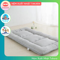 TAKARA Nệm topper xuất Nhật gòn dày không xẹp, Topper bảo vệ nệm, êm ái, nệm ngủ 1 người, nệm ký túc xá size 1m2x2m