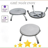 [TALA] Ghế Tròn Inox Dáng Thấp -Ghế Inox Dạng Đôn Ngồi Thấp Rửa Chén Bát, Giặt Đồ, Làm Việc