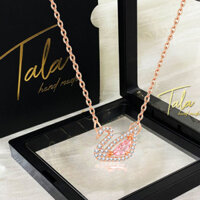 Tala làm bằng tay 18K Vàng hồng Cubic Swan Zirconia Mặt dây chuyền Vòng cổ Phụ kiện dành cho nữ