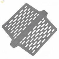 Tấm bảo vệ bồn rửa silicon màu xám thực tế với thiết kế thoát nước hiệu quả