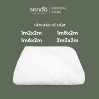 Tấm bảo vệ nệm chống thấm Sen Đá Home Bedding bông Polyester 1m2 1m6 1m8 2m2, tấm lót đệm cao cấp - 2m2 x 2m