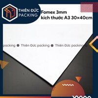 Tấm Bìa FOMEX 3mm A3 30x40cm Trắng Làm Mô Hình Kiến Trúc, Decal, Tranh, Kệ Tủ Handmade..