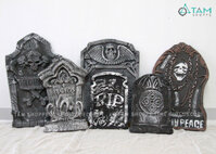 Tấm bia mộ giả trang trí bằng mút xốp nhiều kiểu HLW-BIAMO-01