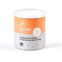 Tăm bông Bông Bạch Tuyết (200 que/hộp tròn)