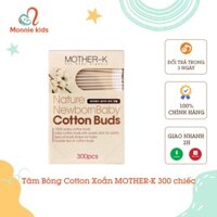 Tăm Bông Cotton Xoắn MOTHER-K 300 chiếc/hộp