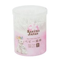 Tăm Bông Kháng Khuẩn Sanyo Sakura TB02 - Hộp 180 Chiếc