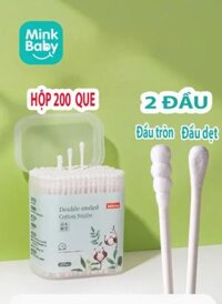 Tăm bông ngoáy tai, vệ sinh cho bé BEBISU hộp 200 que