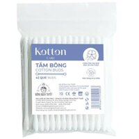 Tăm bông người lớn Kotton Care Bạch Tuyết hỗ trợ vệ sinh tai, mũi, vết thương (Hộp 42 que)