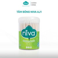 Tăm Bông Niva Hũ Xoay 100 Que Thân Giấy AJ1 Đa Năng Chuyên Dùng Ngoáy Tai, Vệ Sinh, Trang Điểm, Thân Thiện Môi Trường