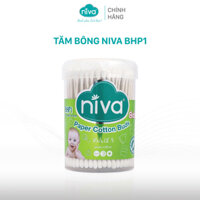 Tăm bông Niva hũ xoay trẻ em sợi bông mềm 200 que giấy BHP1
