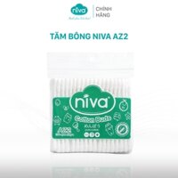 Tăm Bông Niva Túi 100 Que Thân Nhựa AZ2 Đa Năng Chuyên Dùng Ngoáy Tai, Vệ Sinh, Trang Điểm