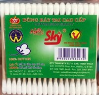 Tăm bông ráy tai gỗ _sky( lốc/12 gói/100que)