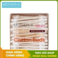 Tăm bông sơ sinh hồ lô mother-k hàn quốc (100c) km13040 - Chính Hãng