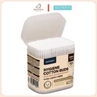 Tăm bông sơ sinh Mother-K siêu mềm 300 chiếc, tăm bông trẻ em 2 đầu ngoáy tai an toàn - Monnie Kids