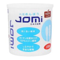 Tăm bông thân giấy kháng khuẩn Jomi đầu tròn và đầu xoắn hũ 200 cây