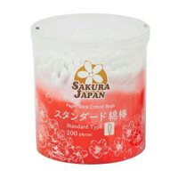 Tăm Bông Tiêu Chuẩn Kháng Khuẩn SAKURA TB01 (Hộp 200 Que)