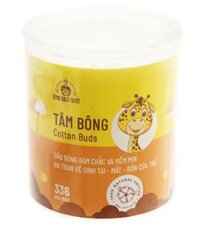 Tăm bông trẻ em Bông Bạch Tuyết đầu tròn hũ 336 que