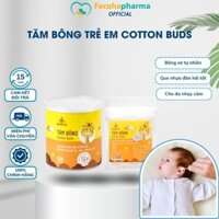 Tăm bông trẻ em Bông Bạch Tuyết 100% bông xơ tự nhiên mềm mại - Gói 57 que