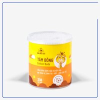 TĂM BÔNG TRẺ EM BÔNG BẠCH TUYẾT 336 QUE - HỘP TRÒN
