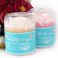 Tăm bông trẻ em Soft Tip Thái Lan hộp tròn 200 chiếc