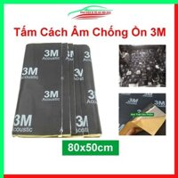 Tấm cách âm chống ồn ô tô 3M 3 lớp 80x50cm có sẵn keo dán (màu đen)