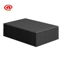 Tấm cách âm tự dính 12 gói, Tấm xốp cách âm, Tấm tường cách âm mật độ cao màu đen 15.7X12X0.4In