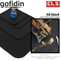 Tấm cách nhiệt GOFIDIN, vải chống cháy chịu nhiệt độ cao ilica gel, Vải chống cháy màu đen đa kích thước ổn định Cắm trại ngoài trời