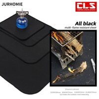 Tấm cách nhiệt JURHOMIE, Vải chống cháy chịu nhiệt độ cao màu đen, Vải chống dính gel ilica đa kích thước ổn định Cắm trại ngoài trời