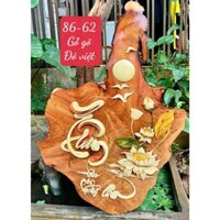 Tấm câu đối gỗ gõ đỏ việt