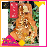 Tấm câu đối gỗ gõ đỏ việt
