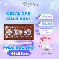 [tấm chắn bàn thờ] Tấm chắn khói Bàn thờ Dán tường chữ Phúc Lộc Thọ kích thước 41x81cm giá rẻ