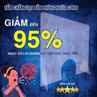 Tấm chắn Mica trong suốt dùng làm vách găn quầy ba, quán ăn, các phòng giao dich 45x45